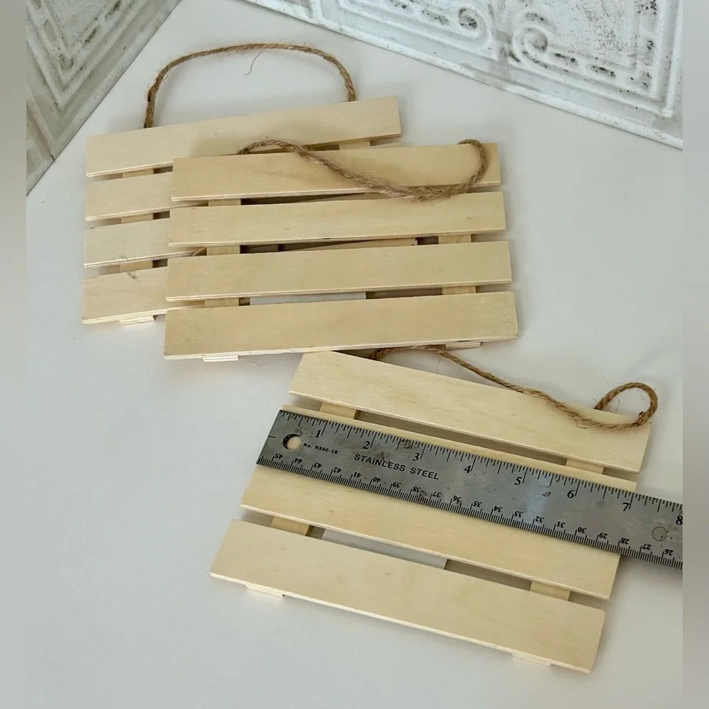 Bulk Lot Unfinished Wood Hanging Pallet Signs DIY Crafts Blank Slat Plaque